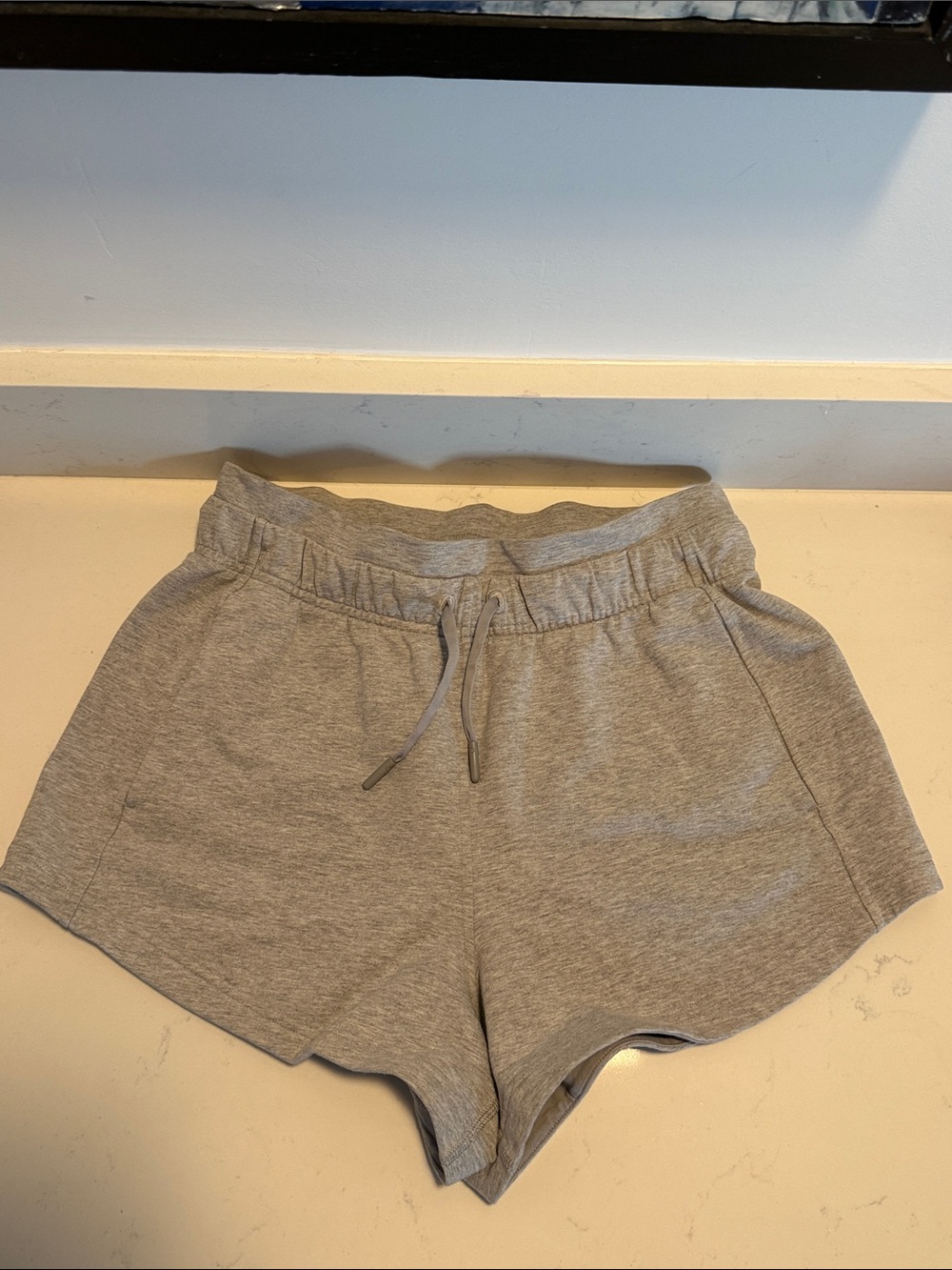 lululemon athletica Light Gray Athletic Drawstring Shorts